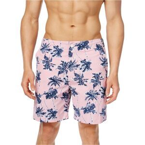 Tommy Hilfiger Mens Regal Palms Swim Bottom Board Shorts, Pink, NWT